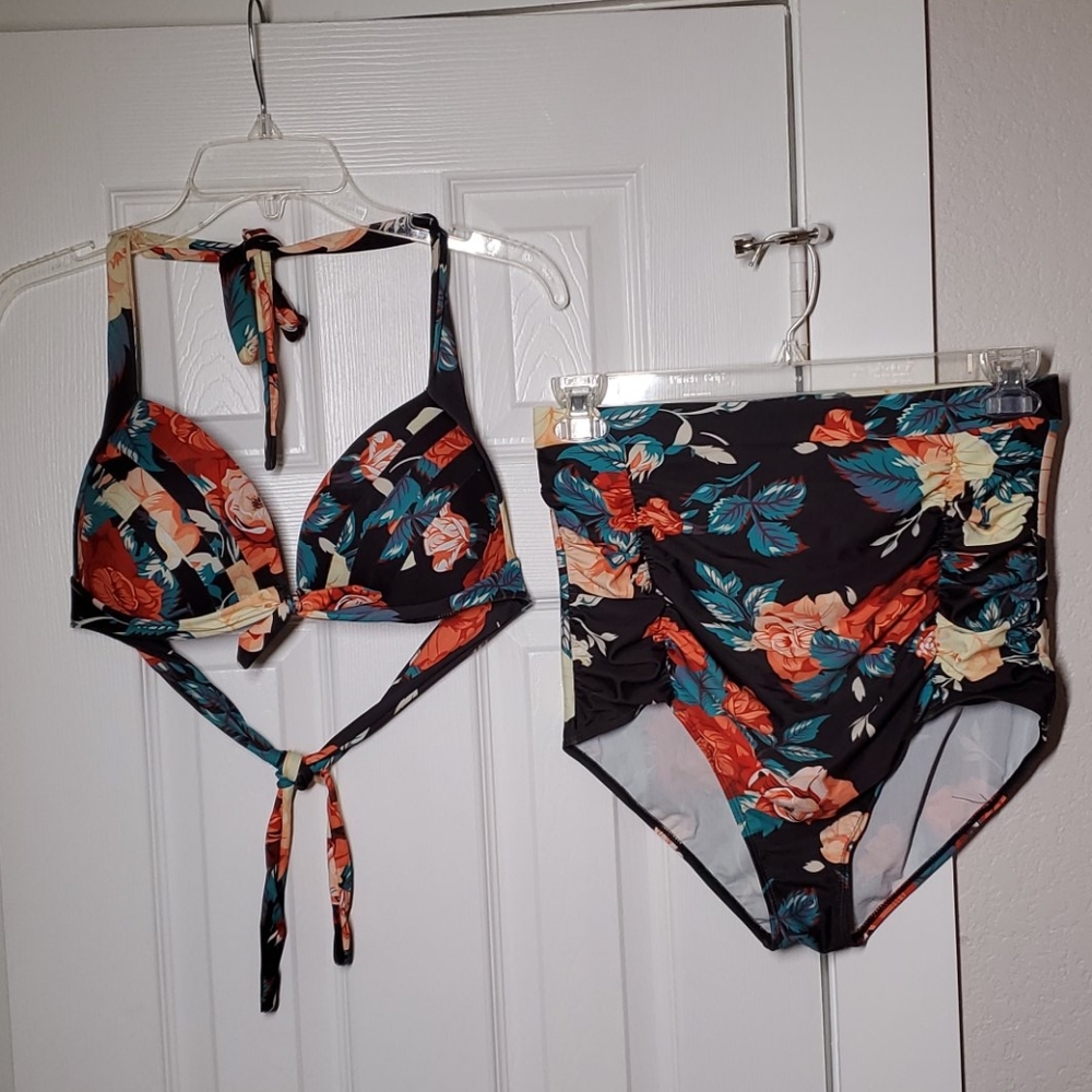 Retro style high wasted bikini vintage fit